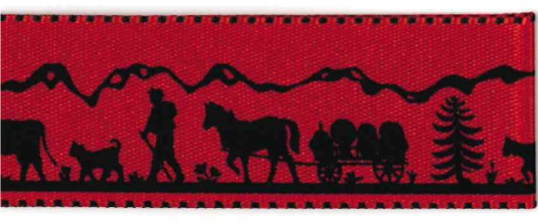 Alpaufzug Bicolor, rot, 25 mm, 20 m